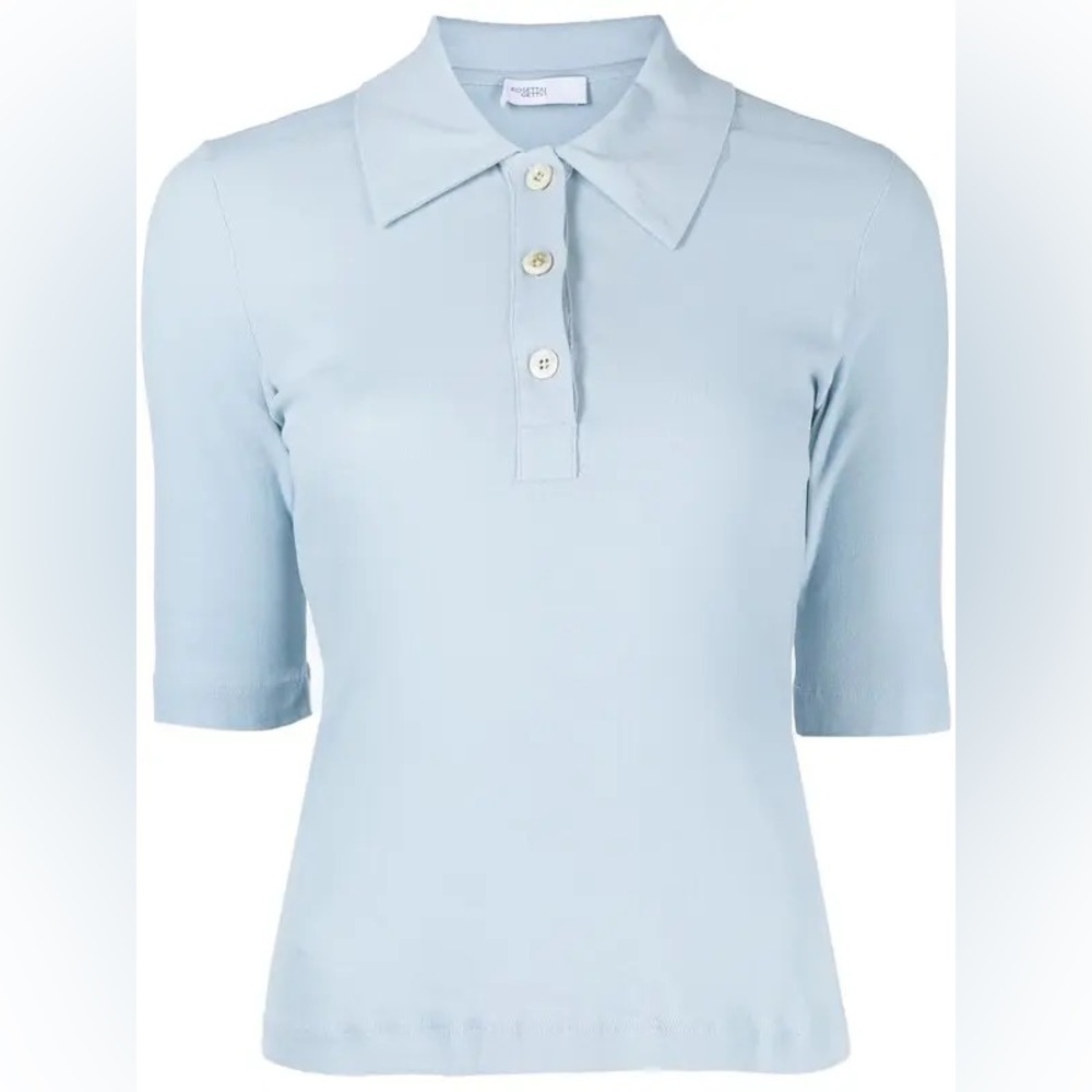 NEW ROSETTA GETTY 
Cotton Polo T-Shirt